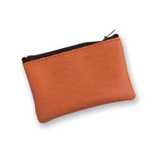 Porta-Moedas em Couro Sintético (MAC) - Castanho
